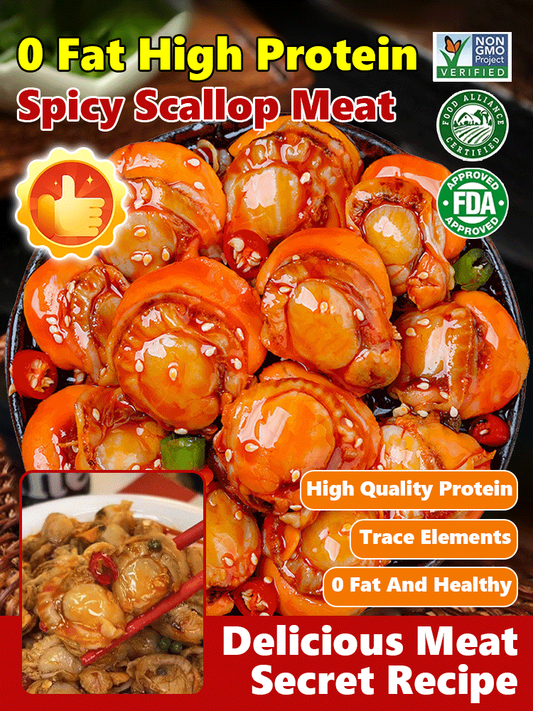 ✨🥰✅Freshly Caught Spicy Garlic Scallops (Canned)