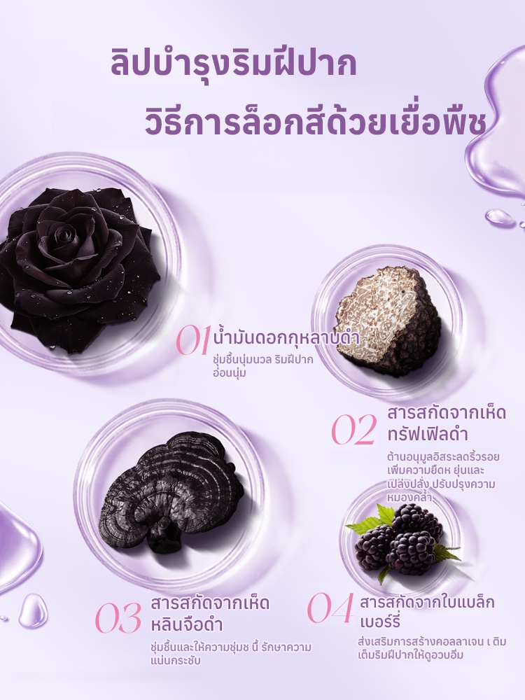 ลิปสติกชุ่มชื้นไม่ติดแก้วแห่งดินแดนลึกลับแห่งมนต์ดำ