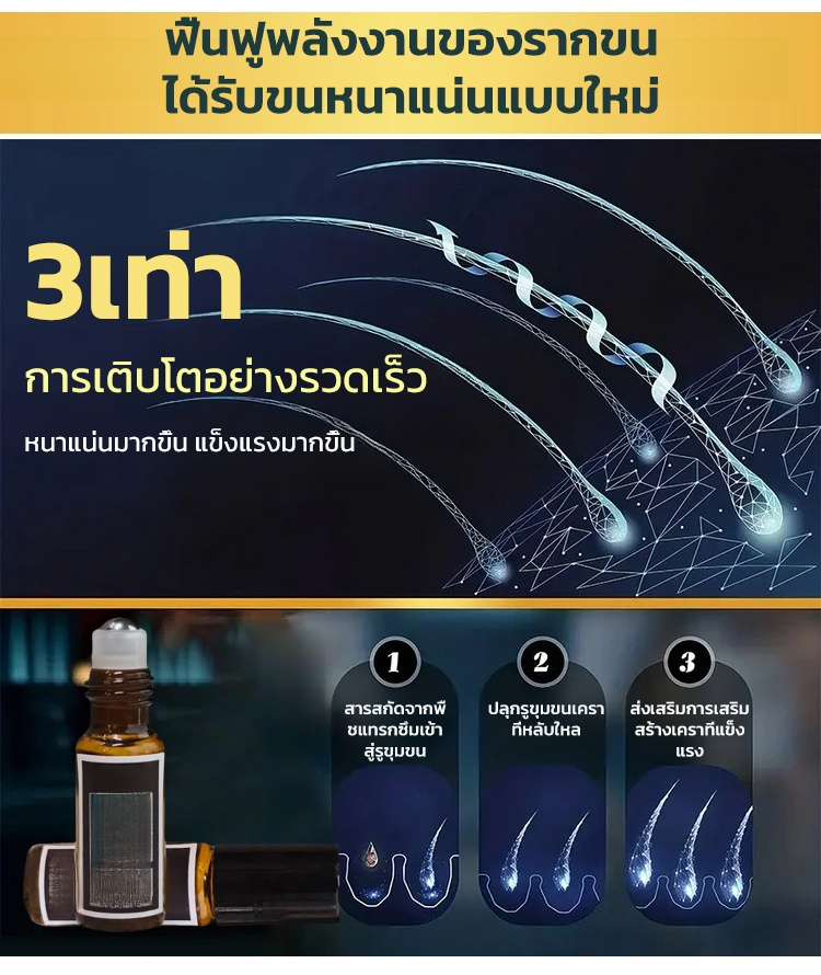 【ซื้อ 1 แถม 1】เซรั่มเสริมการเจริญเติบโตของเครา 