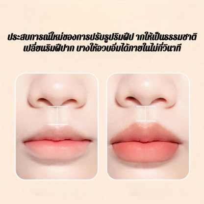 【น้ำไม่ติดแก้วและไม่ซีดจาง】ลิปไลเนอร์เนื้อแมทท์นุ่มละมุนแบบ 2 หัว