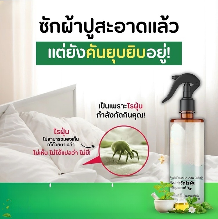 【ผลลัพธ์ชัดเจน สิ่งที่ต้องมีสำหรับทุกครอบครัว! 】สเปรย์กำจัดไรฝุ่น