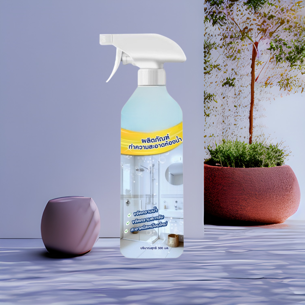 【ขวดเดียวจัดการคราบหลากหลาย】สเปรย์ทำความสะอาดห้องน้ำ