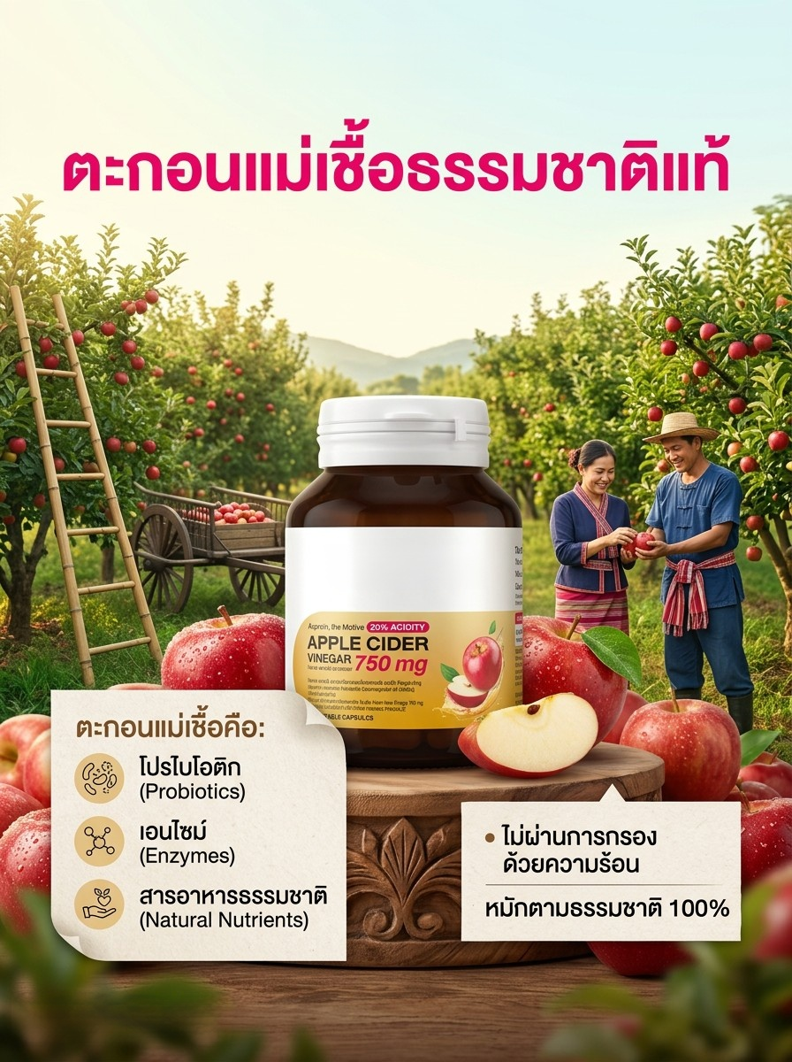 【เพื่อผิวขาวและลดน้ำหนัก】Dr. อาหารเสริมไซเดอร์แอปเปิ้ลเข้มข้น