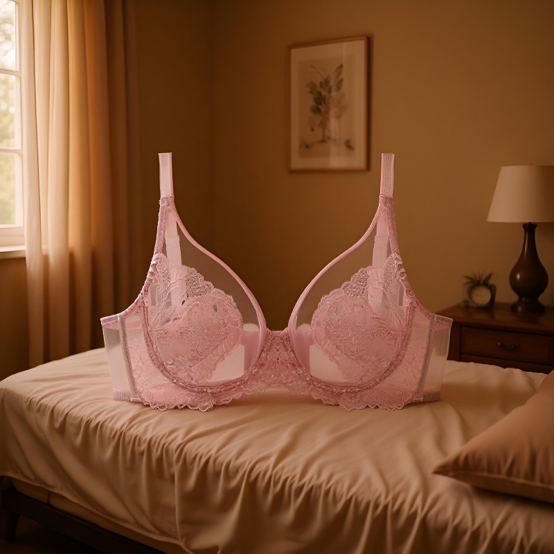 【เสริมความหญิงและมั่นใจ】บราลูกไม้เนื้อบางเบา ระบายอากาศได้ดี