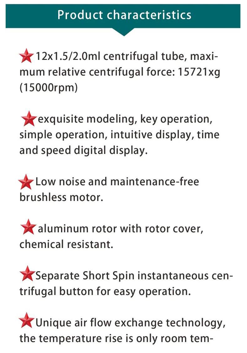 Micro High-speed Room Temperature Centrifuge Mini15K