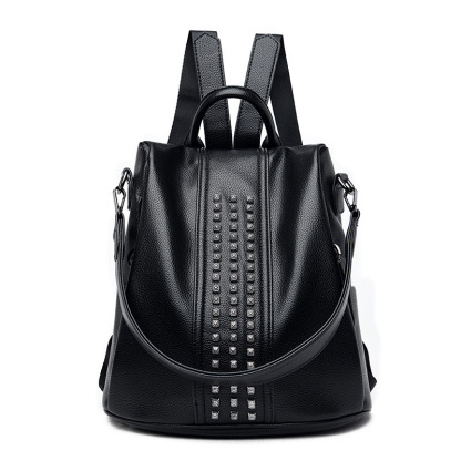 鉚釘防盜雙肩包