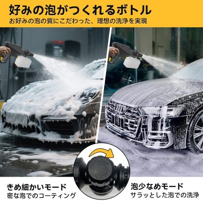 【業界初・ワンタッチロックで連続噴水・バッテリー交換可能・45分連続使用】8MPa 折りたたみ式 高圧洗浄機 コードレス 充電式 タンク型 4段階水圧調整 30000mAh電池 残量表示 ブレーキ付き 360度回転キャスター 改良型調整可能フォームボトル 安全ロック 14Lバケツ 6in1ノズル コンパクト 持ち運び便利 水道接続不要 女性も手軽に使える 洗車/キャンプ/ベランダ/防災/年末大掃除