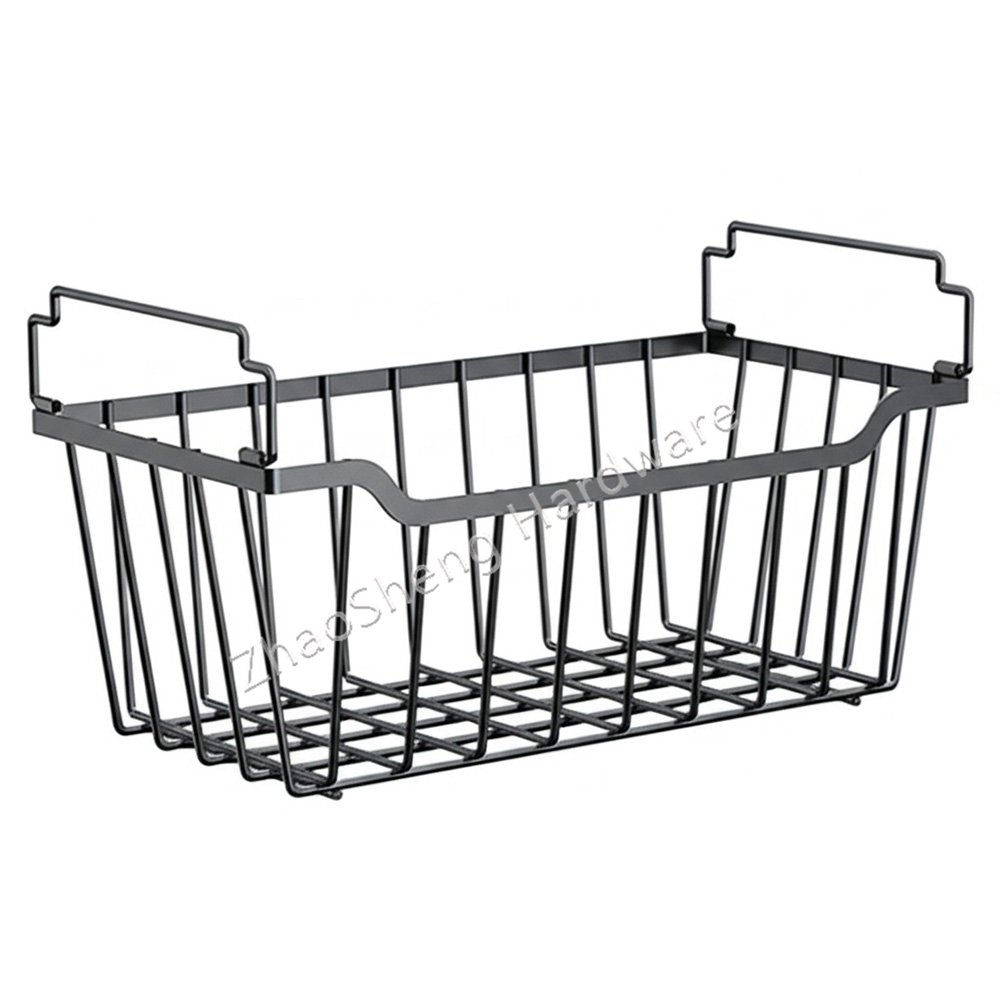 4 Pack Kitchen Organizer Stackable Metal Wire Basket Refrigerator Fridge Storage Bin Deep Freezer Ba
