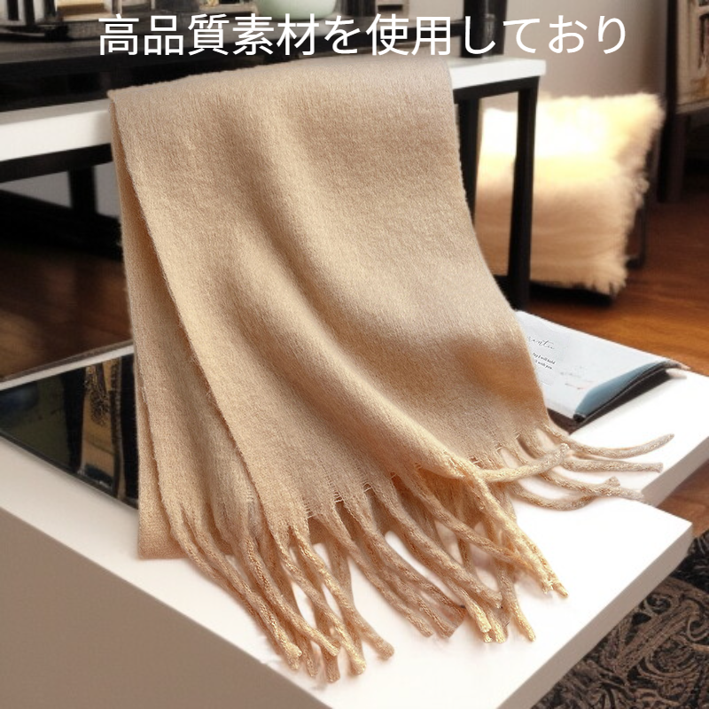 冬のモノクロの豪華な厚手の快適なスタイルの暖かいスカーフ