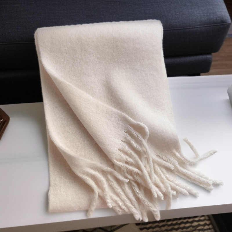 冬のモノクロの豪華な厚手の快適なスタイルの暖かいスカーフ