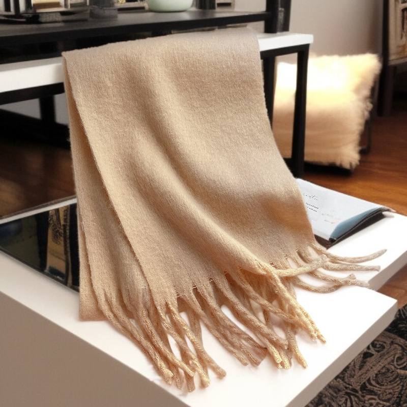 冬のモノクロの豪華な厚手の快適なスタイルの暖かいスカーフ