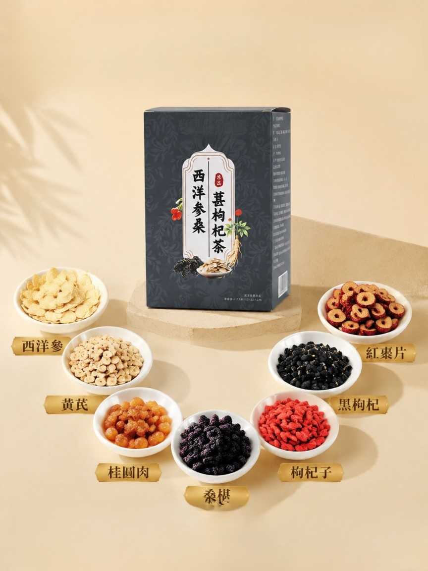 西洋參桑葚枸杞茶