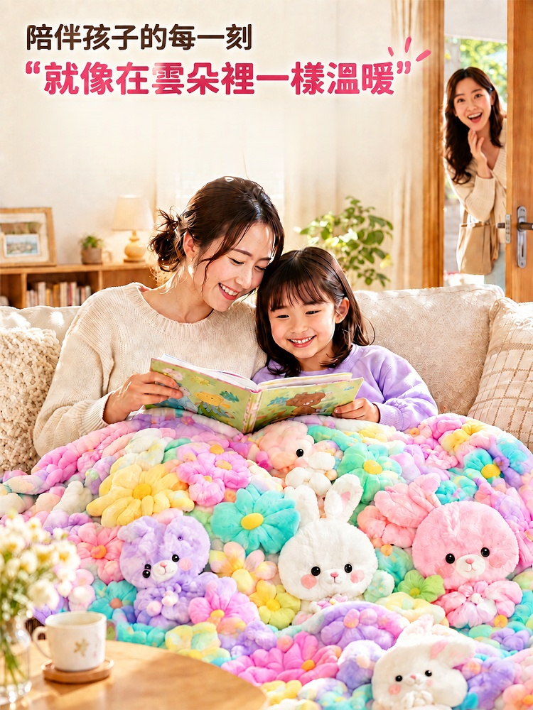 3D沉浸式蓄熱法蘭絨神毯
