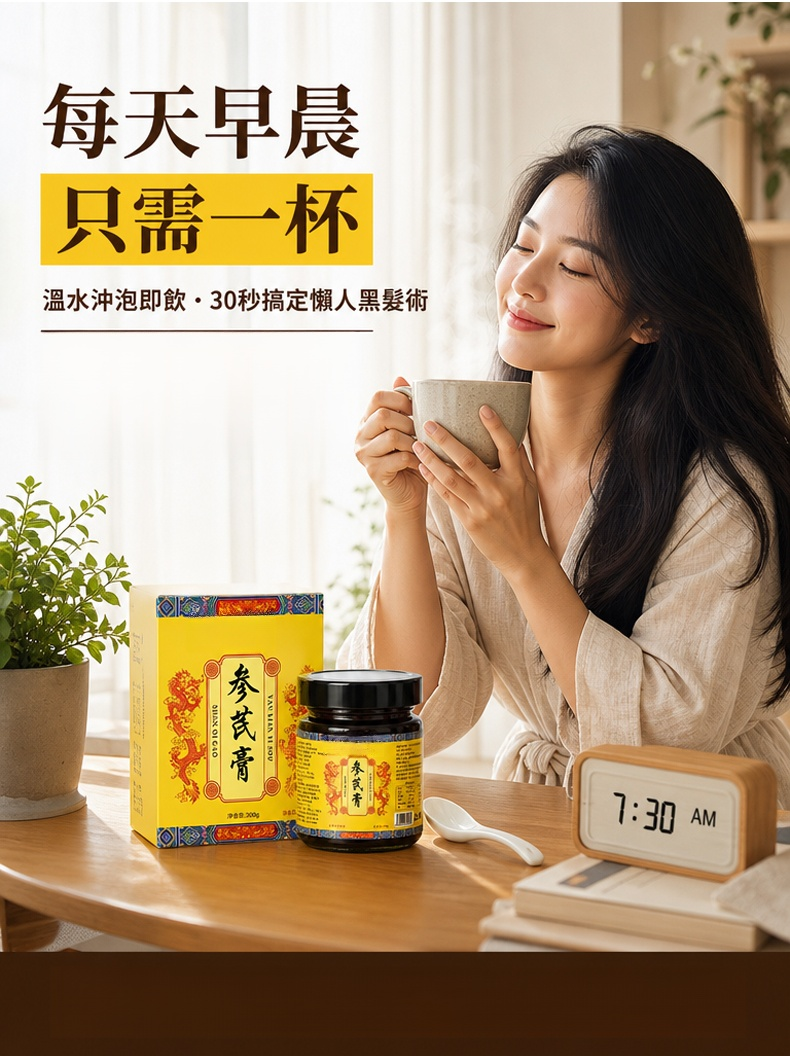黑髮養發參芪膏