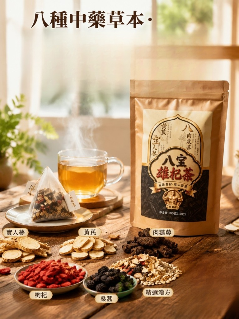【男人大補茶】八寶雄杞茶