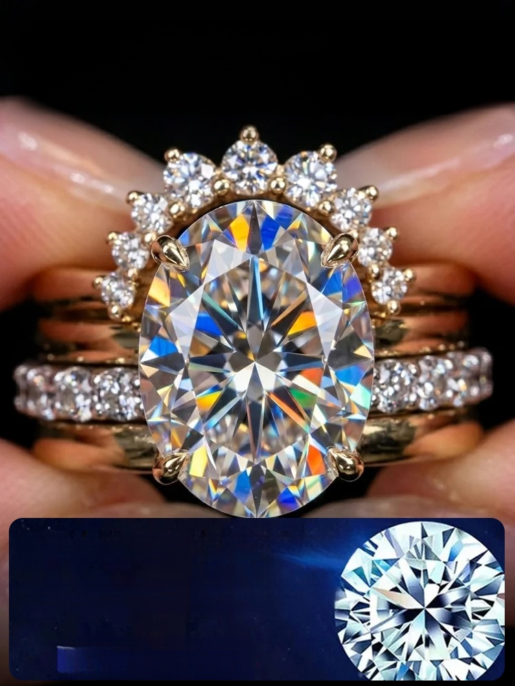 太陽花排鑽女戒指