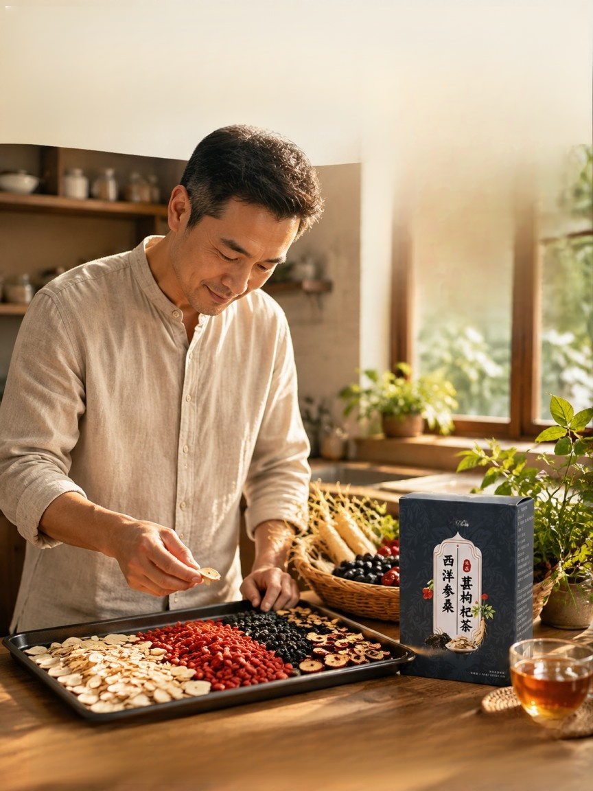 西洋參桑葚枸杞茶