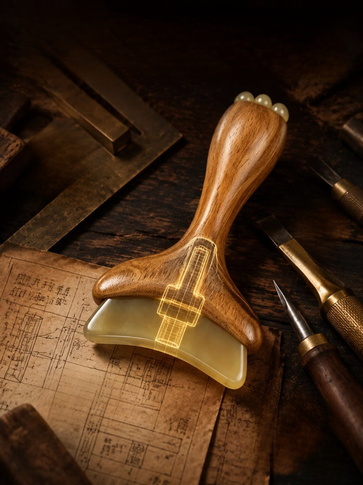 告別垮臉與失眠！朱雀三啄・二合一檀木牛角撥筋儀 
