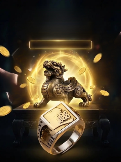 【指尖吸金王】復古招財貅戒指