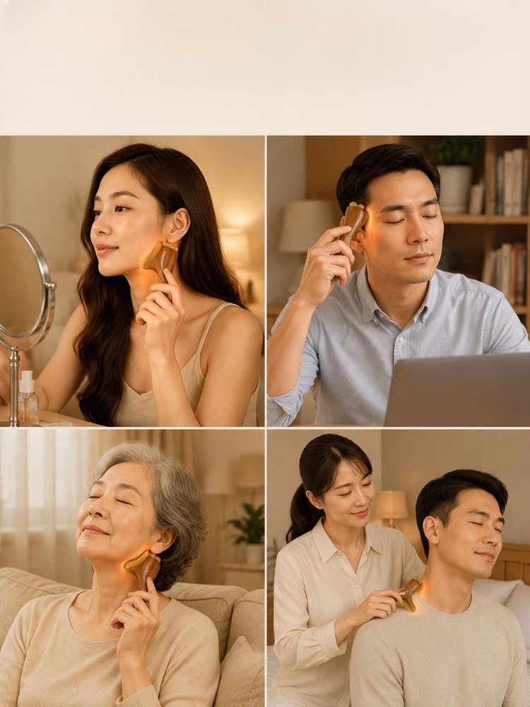 告別垮臉與失眠！朱雀三啄・二合一檀木牛角撥筋儀 
