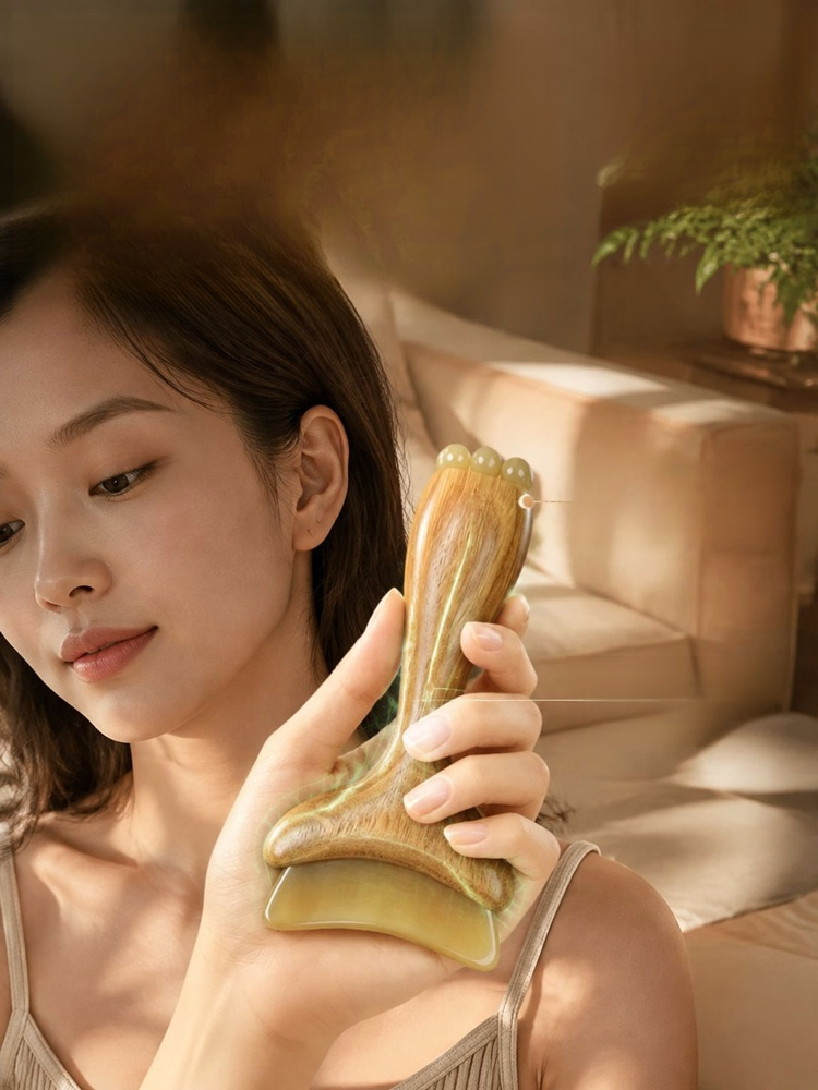 告別垮臉與失眠！朱雀三啄・二合一檀木牛角撥筋儀 