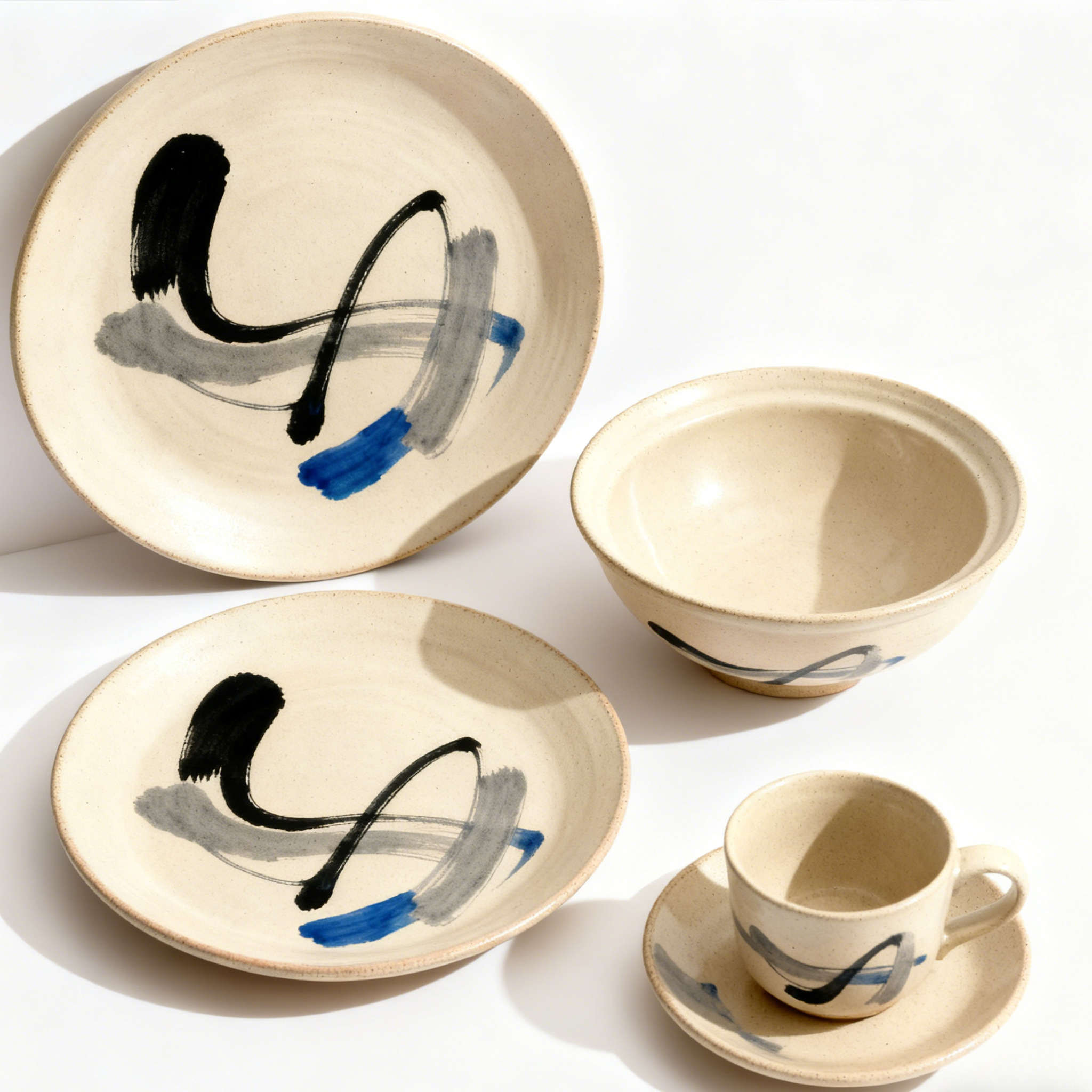 水墨藝術風餐具五件套