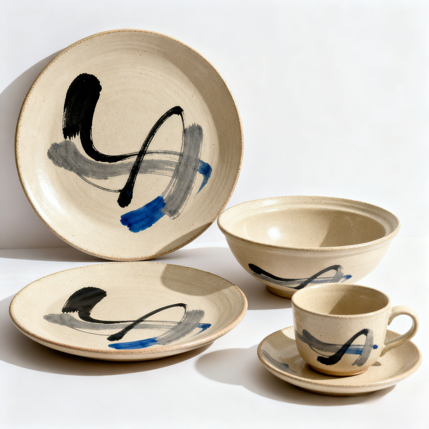 水墨藝術風餐具五件套
