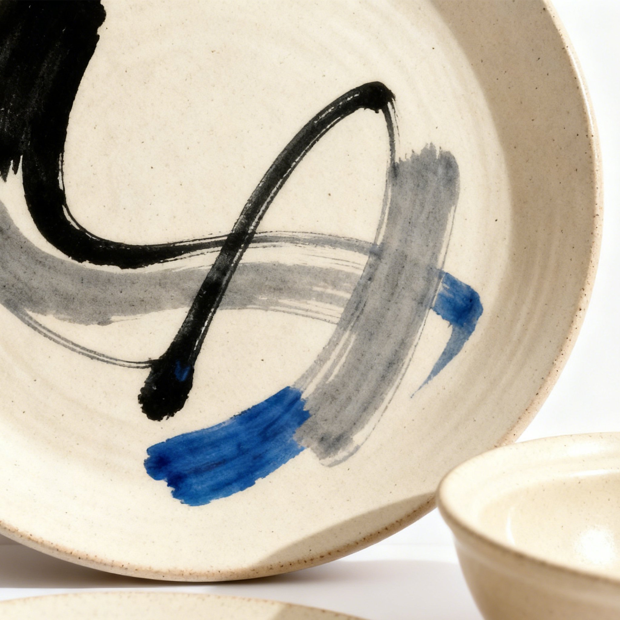 水墨藝術風餐具五件套全套展示