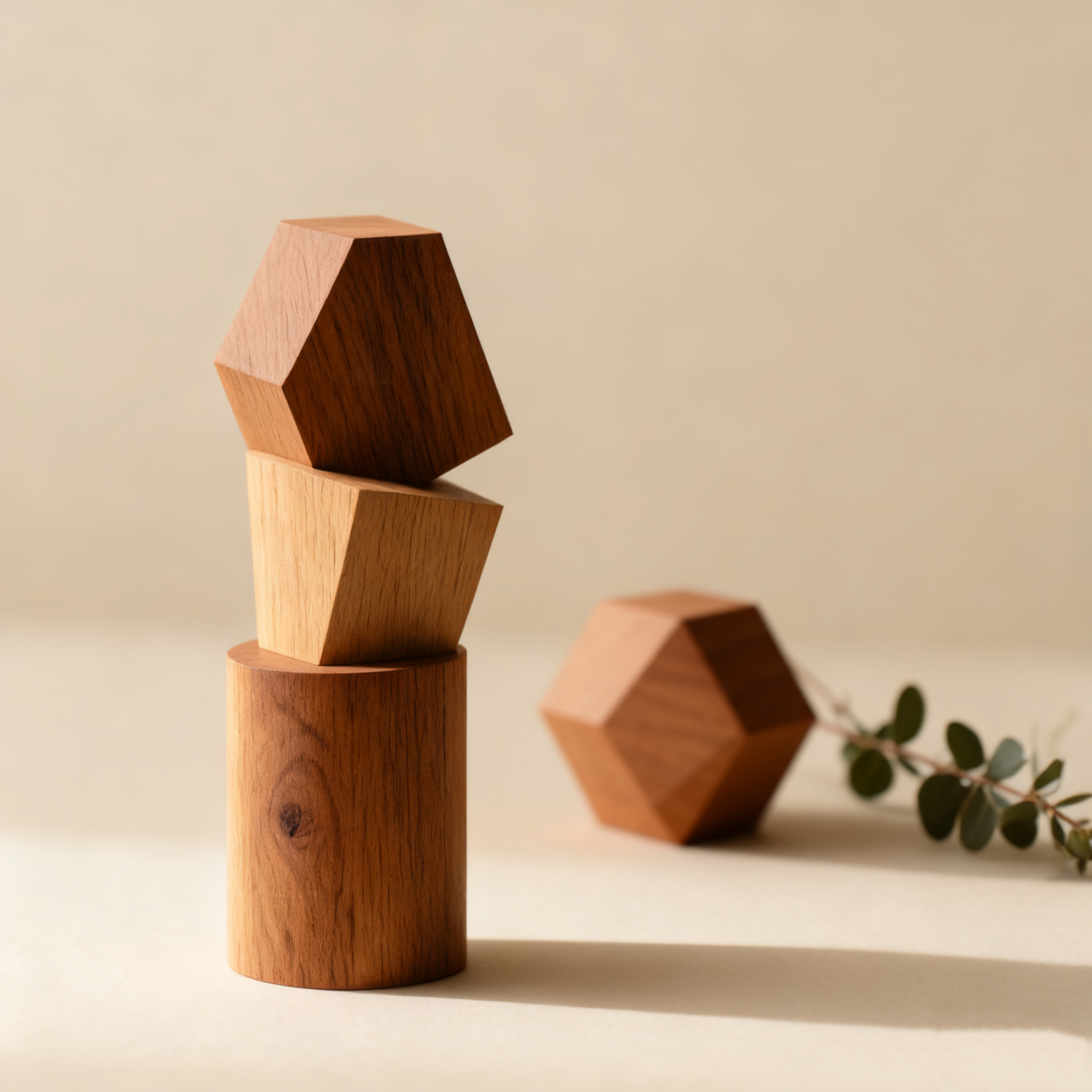 原木質感家居擺設組合（6件裝）