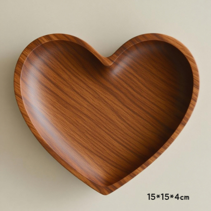 桃木質水果盤（五入組）