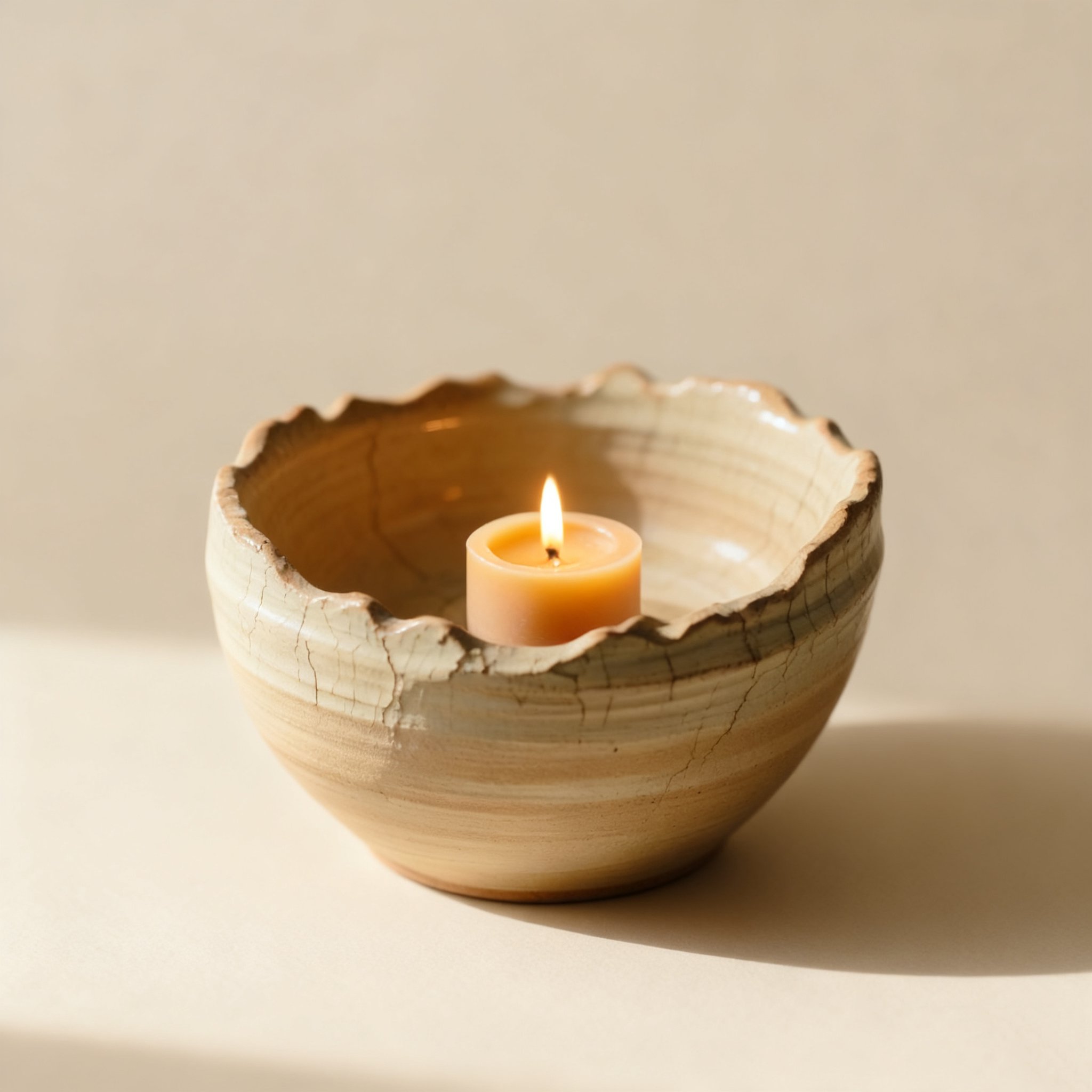 香氛蠟燭裝飾點燃效果圖