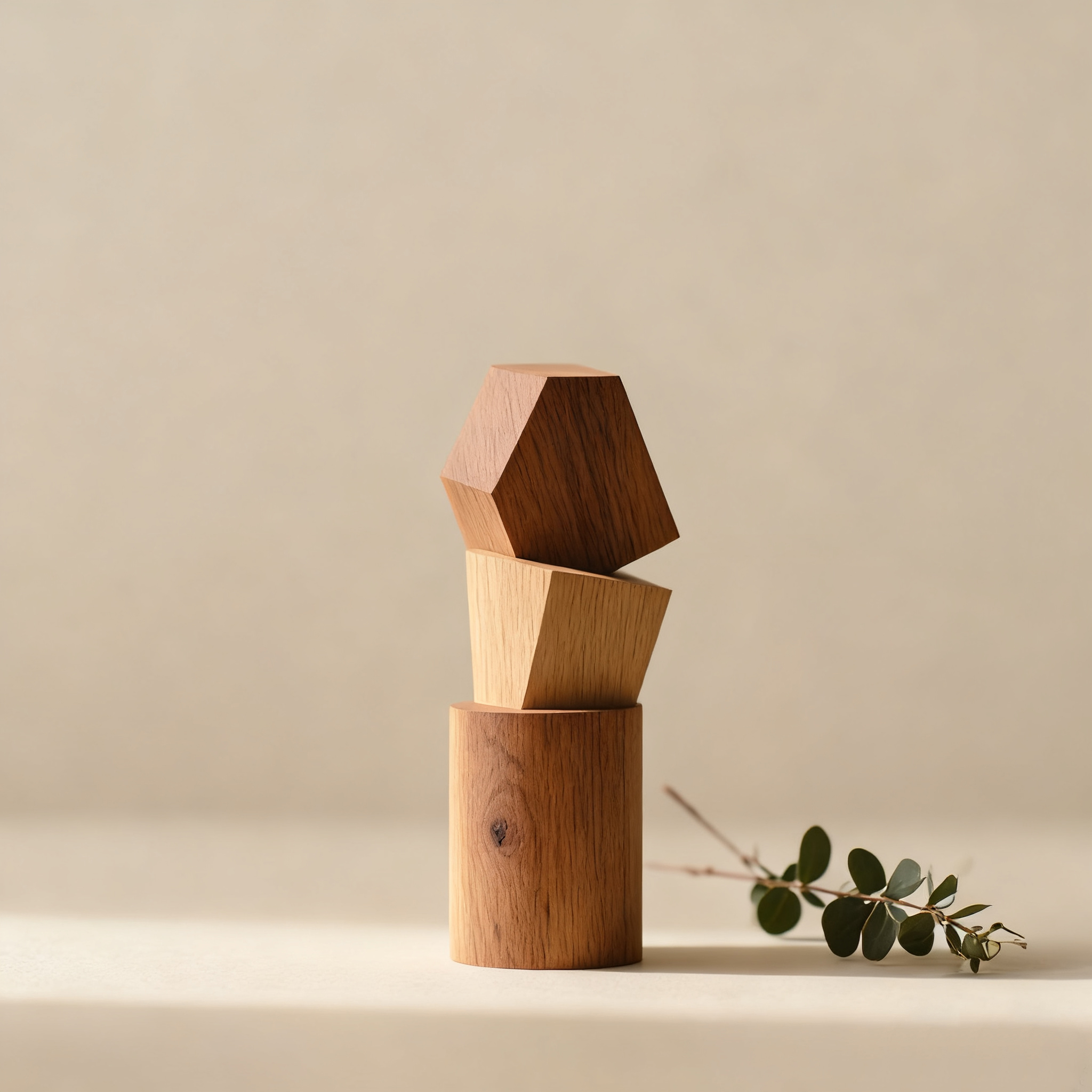 原木質感家居擺設組合（6件裝）