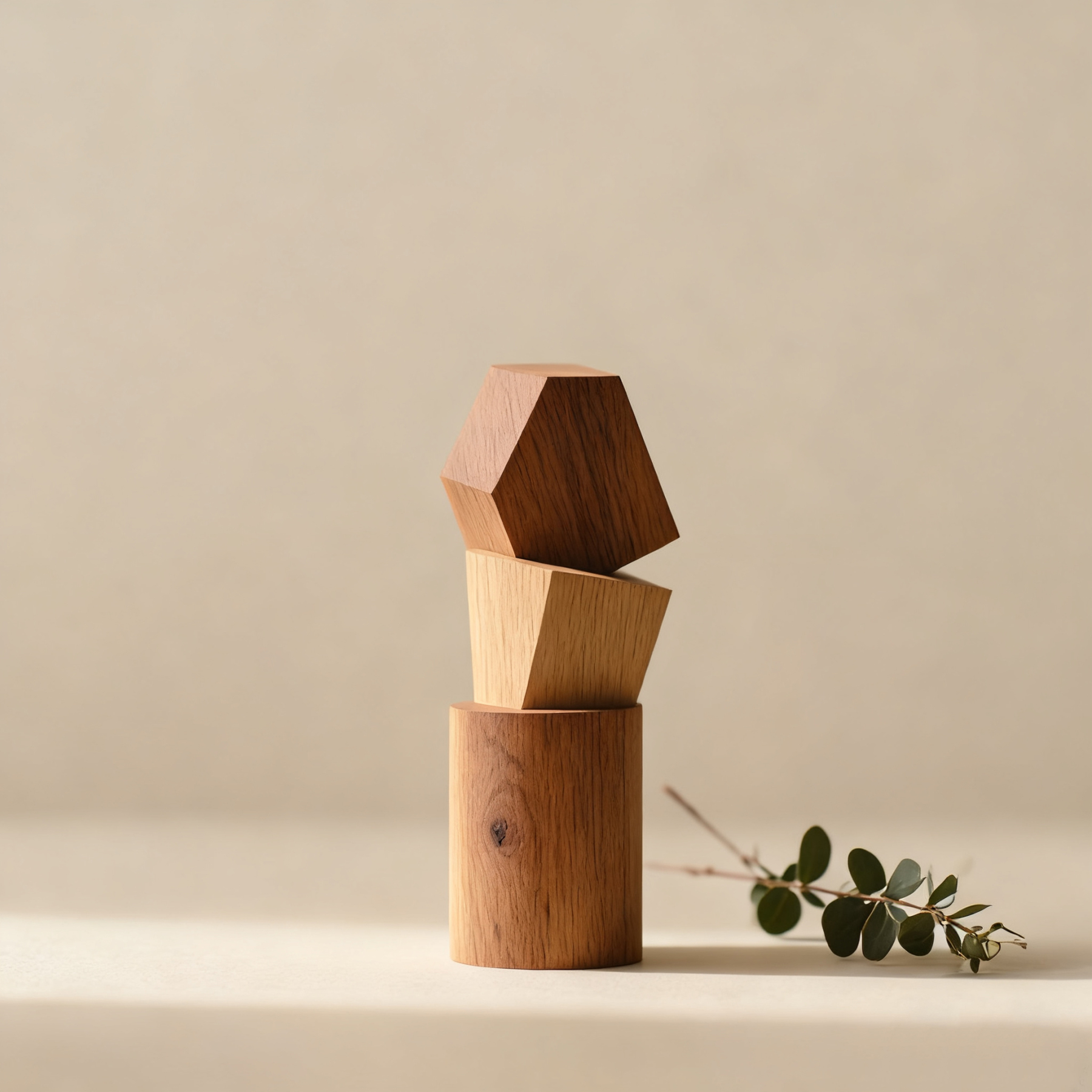 原木質感家居擺設組合（6件裝）