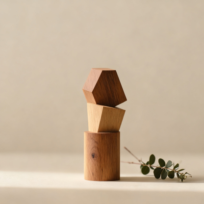 原木質感家居擺設組合（6件裝）