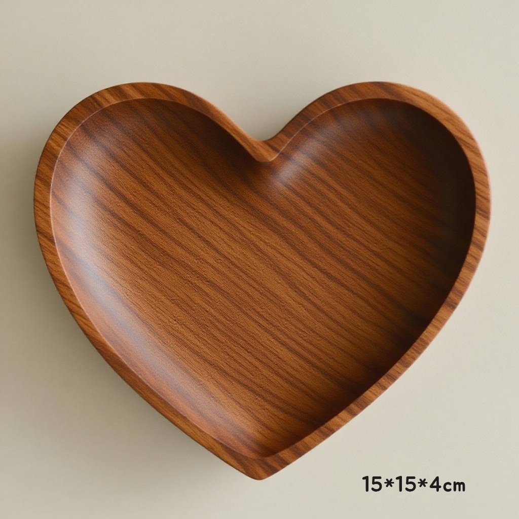 高質感桃木水果盤細節特寫