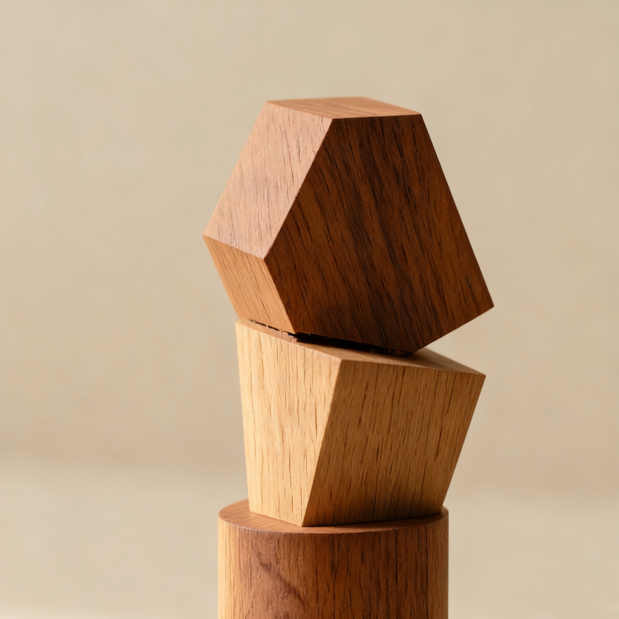 原木質感家居擺設組合（6件裝）