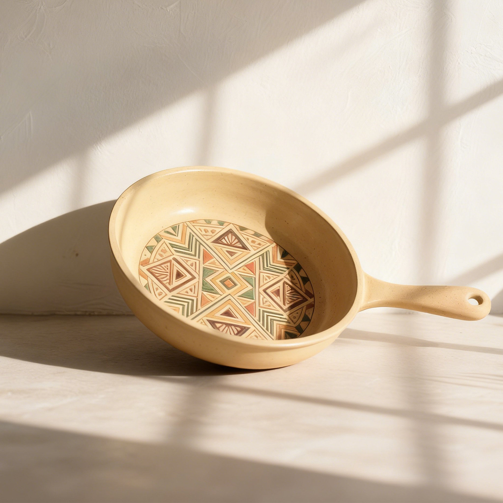 藝術風格平底鍋細節特寫