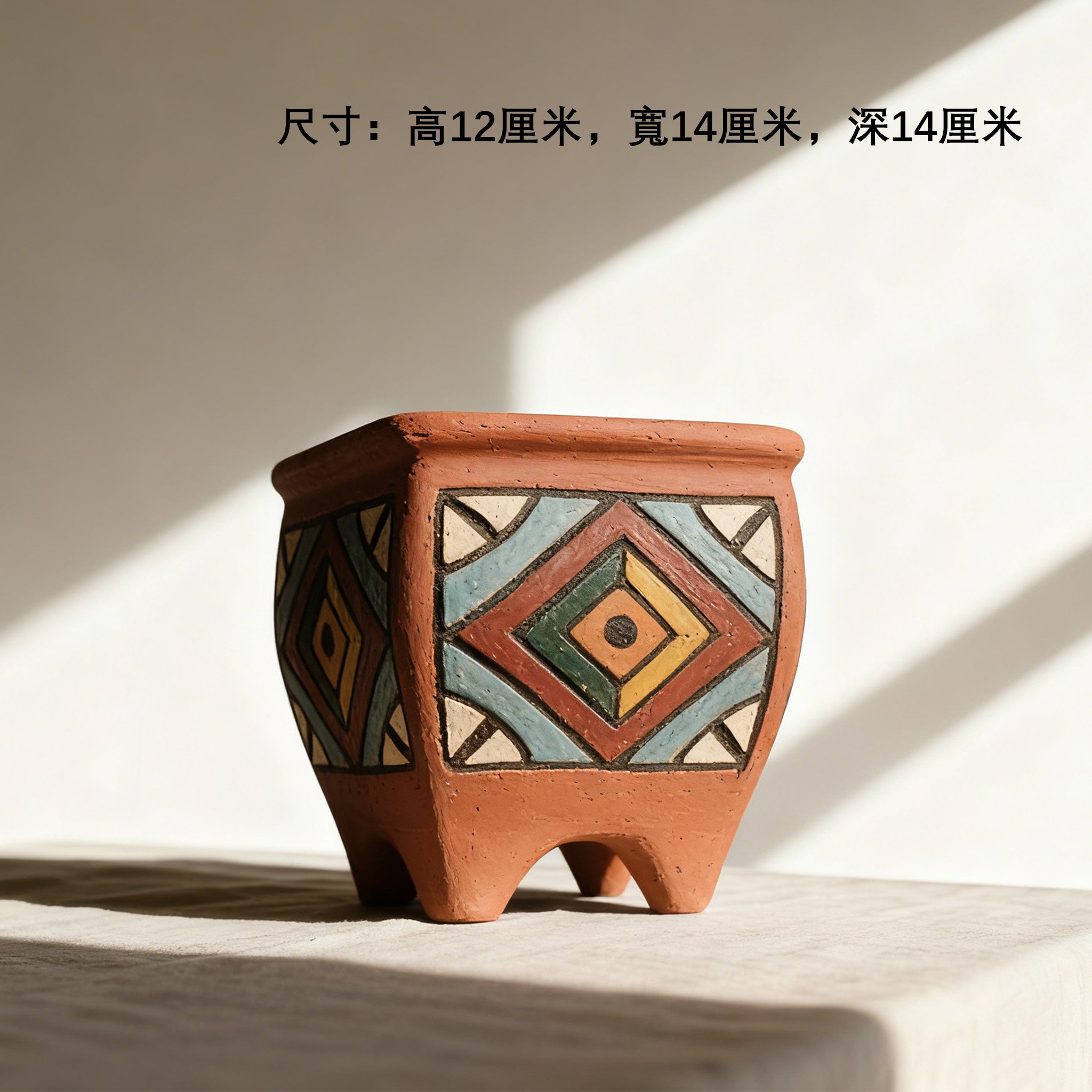 方形陶瓷花盆組多肉植物擺設