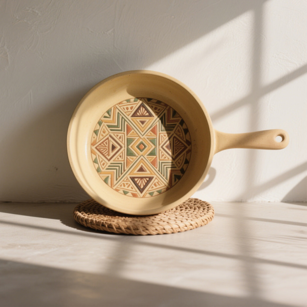 手繪藝術平底鍋