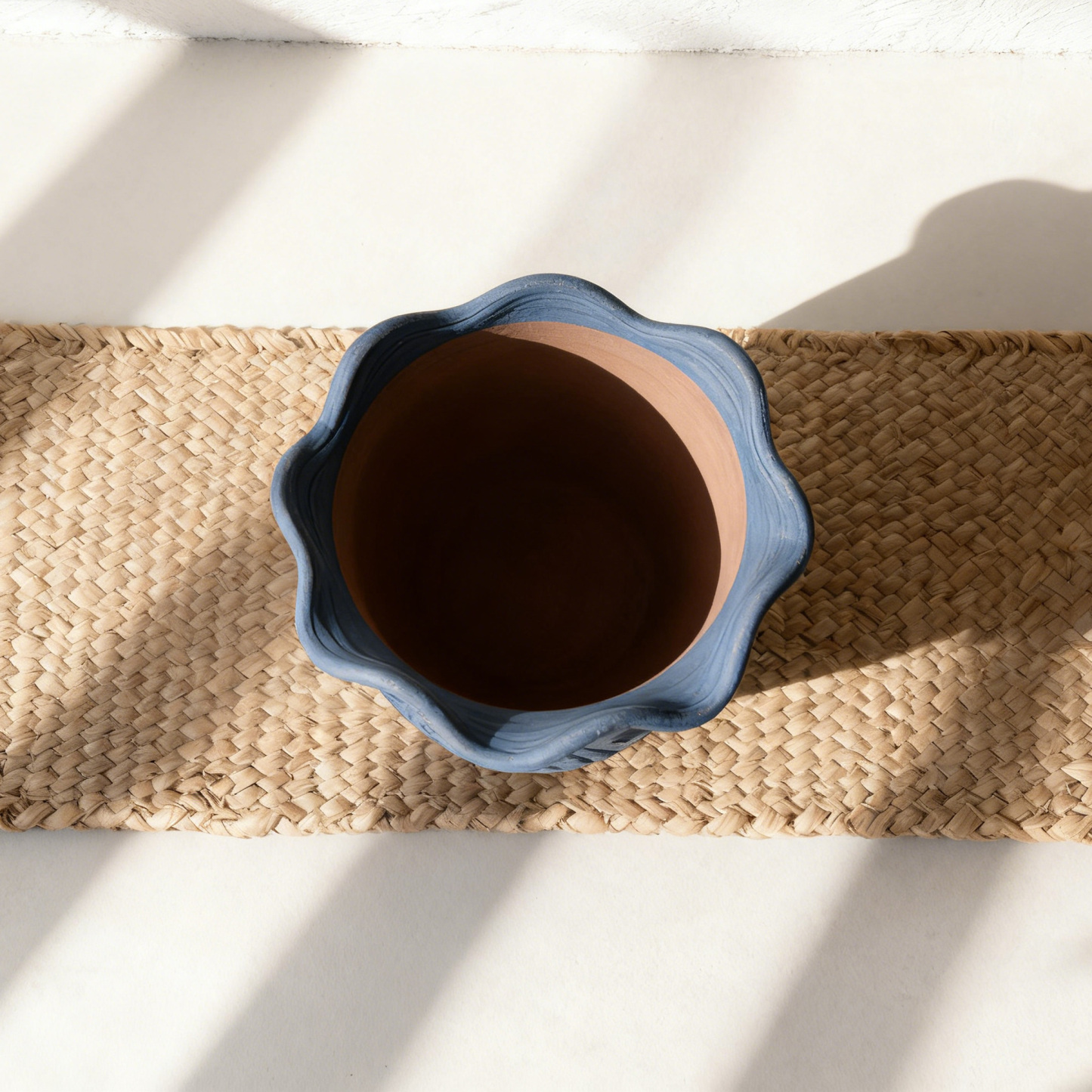 創意雕刻圓形陶瓷盆栽容器（4只）