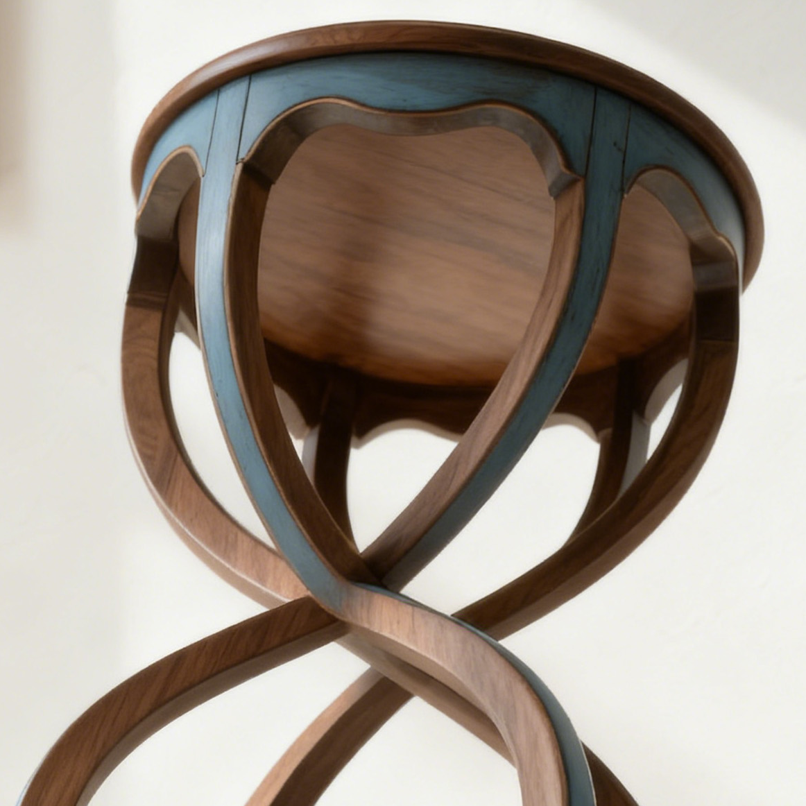 高質感木材打造的鏤空椅子近照