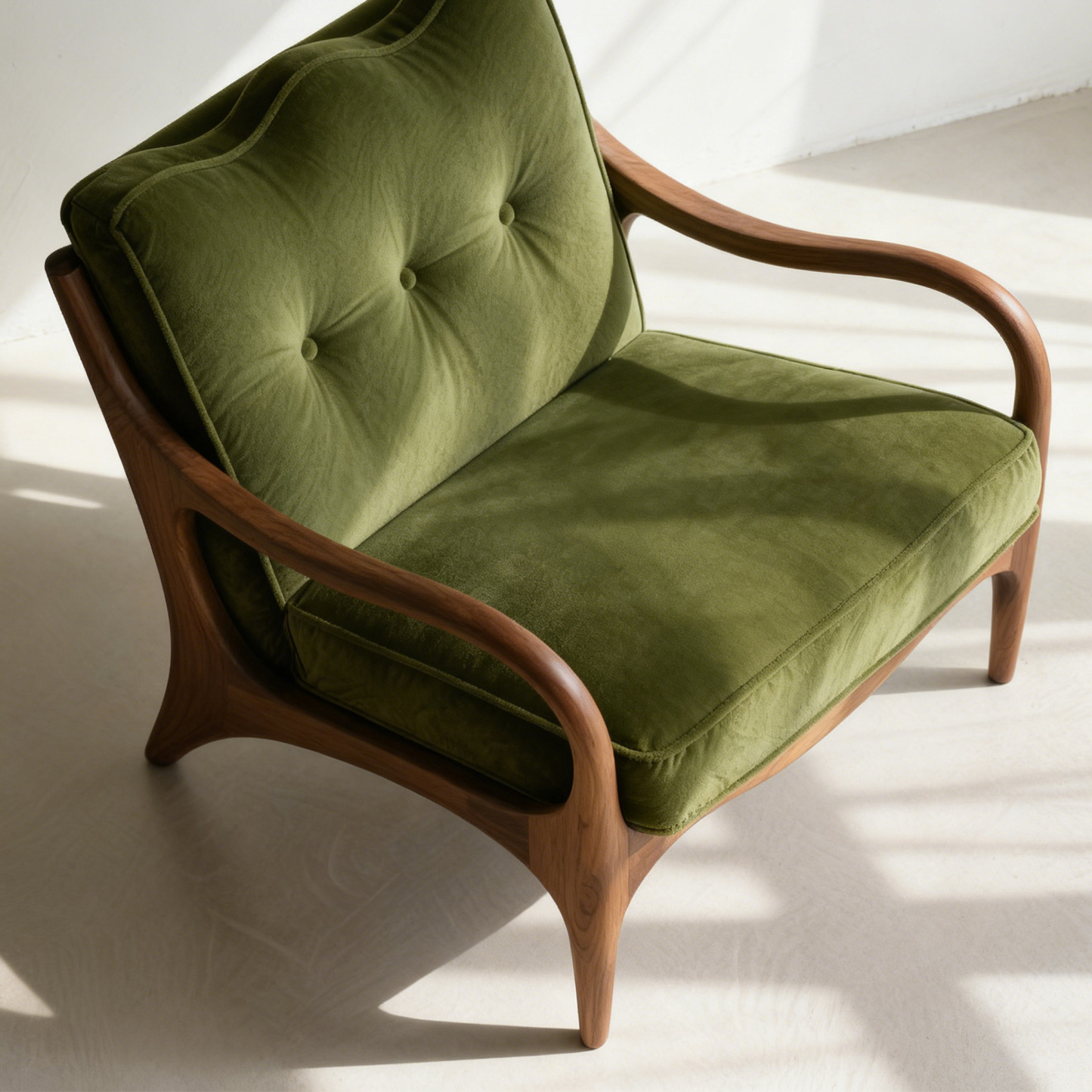 優雅桃花心木布藝椅