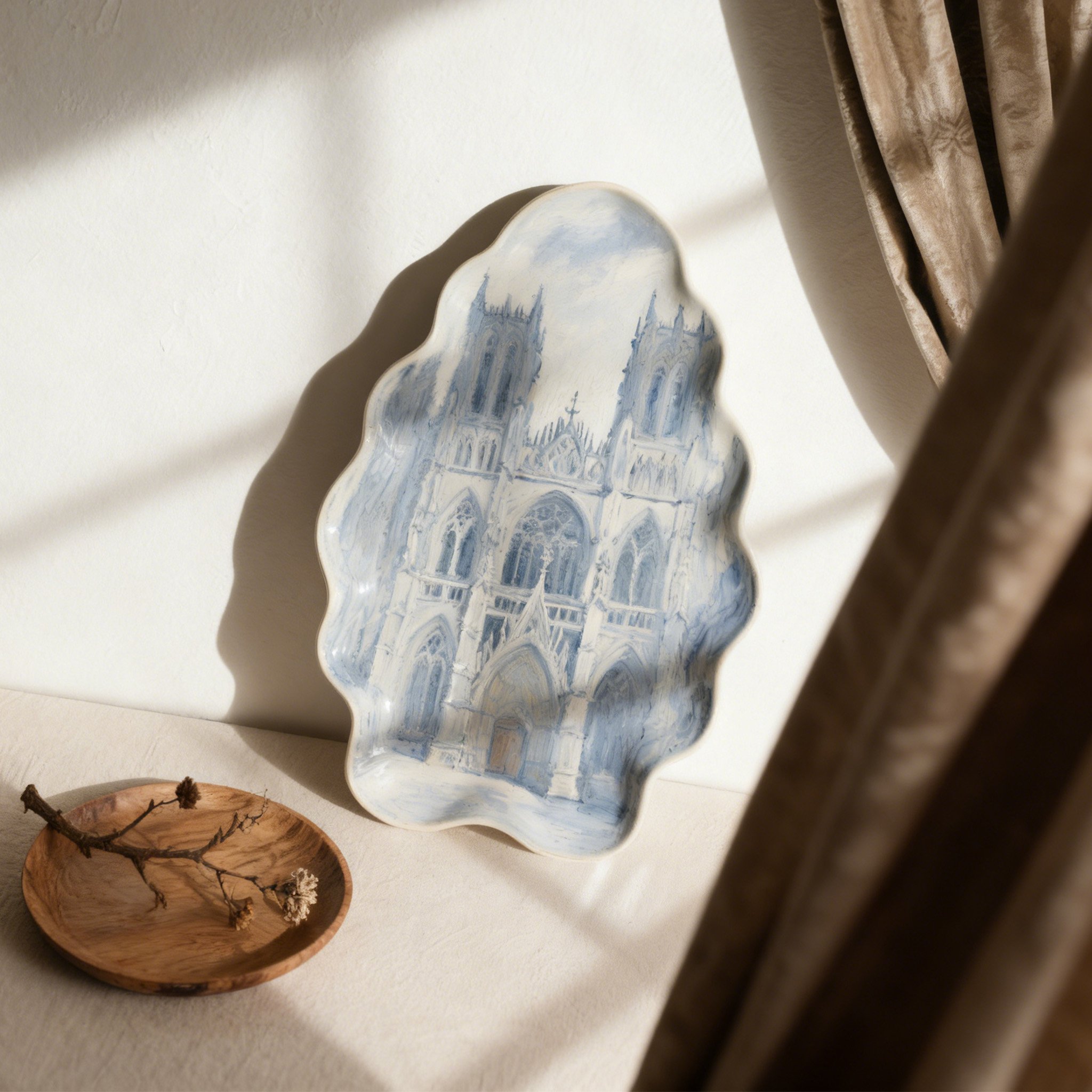 陶瓷手繪裝飾盤兩件組展示圖