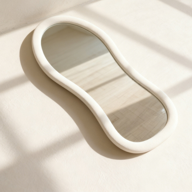 現代曲線陶瓷化妝鏡