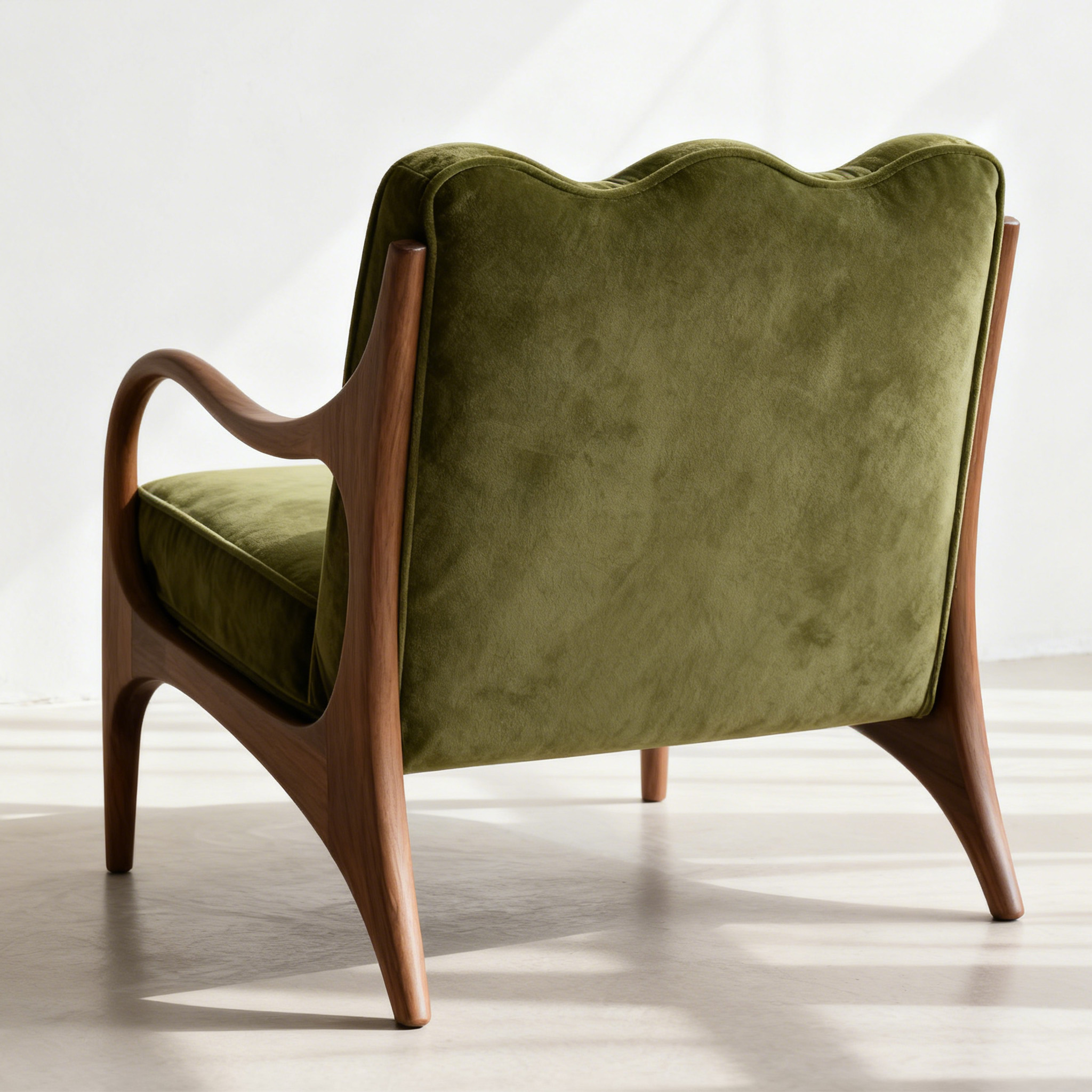 優雅桃花心木布藝椅