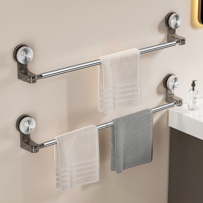 吸盤可伸縮多功能毛巾架