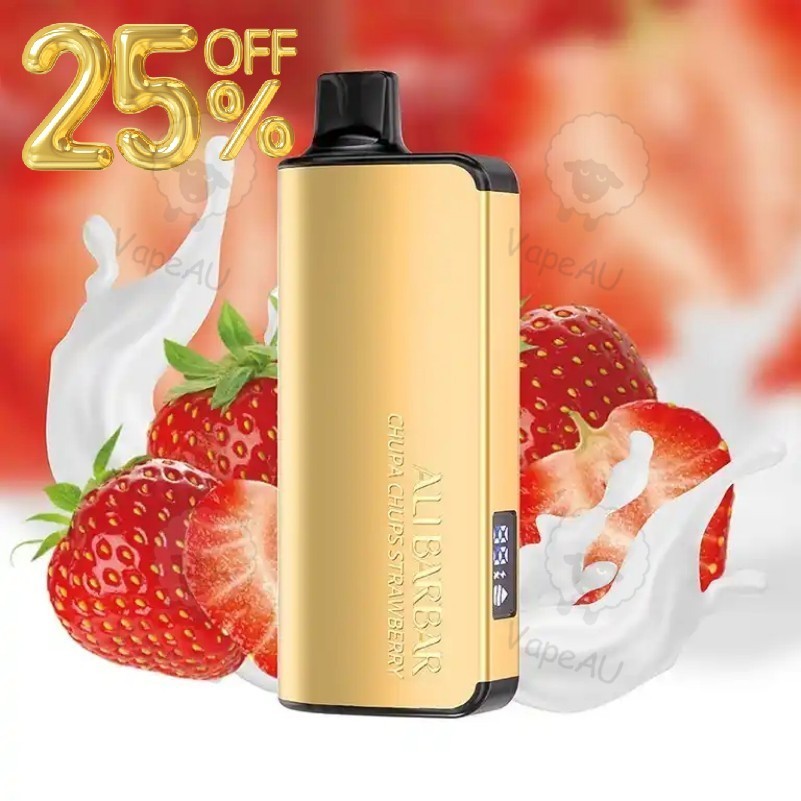 ALIBARBAR INGOT 9000 Puffs Chupa Chups Strawberry