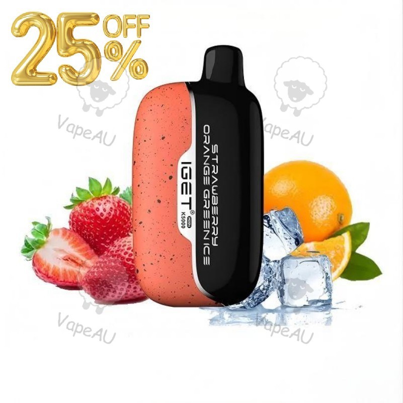 IGET MOON K5000 Puffs Strawberry Orange Green Ice