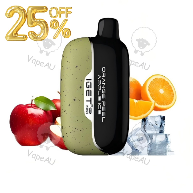 IGET MOON K5000 Puffs Orange Peel Apple Ice