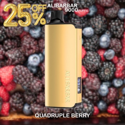 ALIBARBAR INGOT 9000 Puffs Quadruple Berry